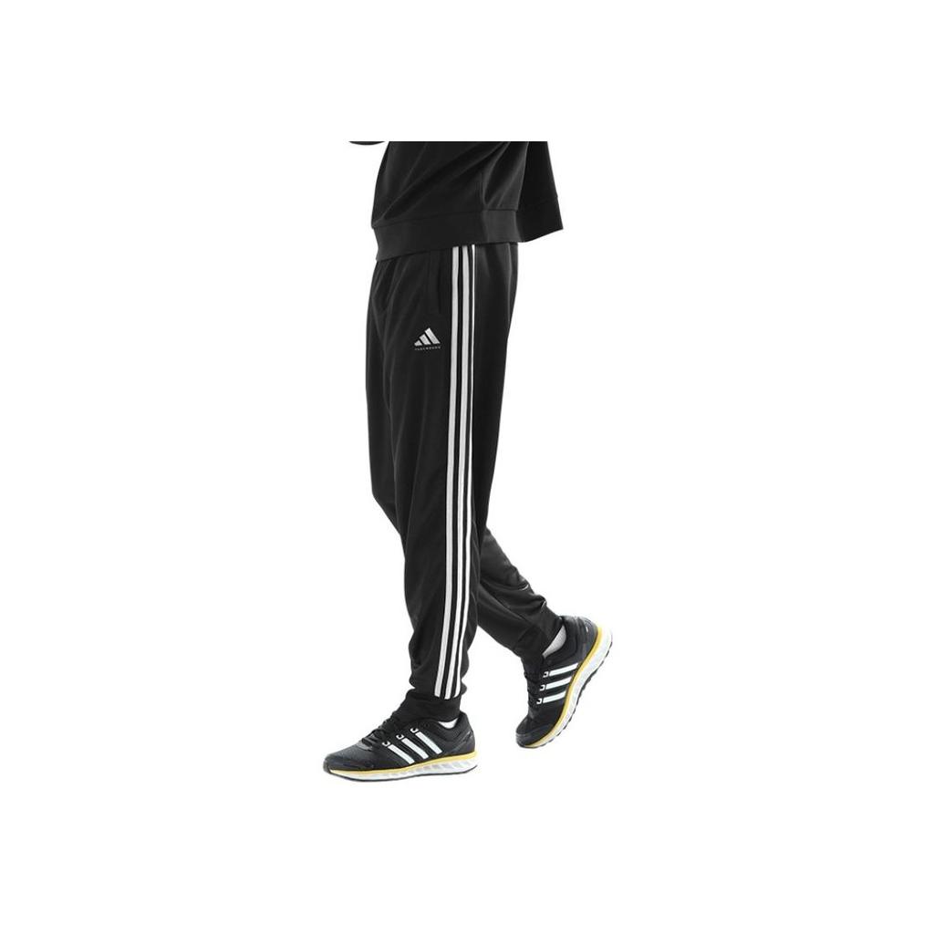 Adidas Elastic Cuff Solid Color Retro Knitted Sports Pants Unisex Pants Black TR30P1T-BW