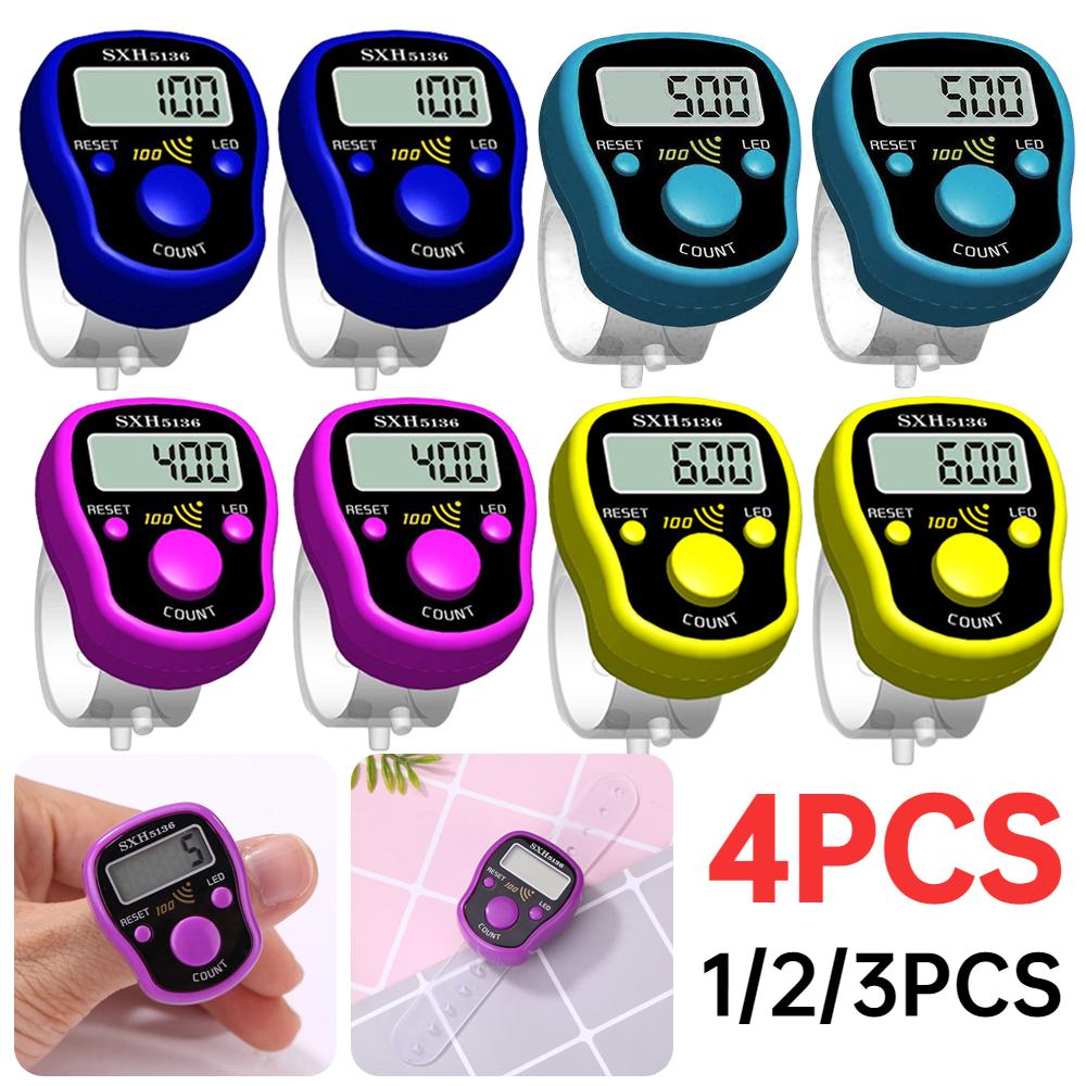 Mini Stitch Marker Row Finger Counter LCD Electronic Digital Display Tally Counter with Light Sewing Knitting Weave Buddha Pray