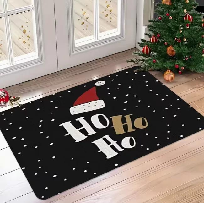 Christmas Decoration Simple Tree Welcome Mat Suitable for Indoor and Outdoor Kitchen Home Office Holiday Retro Home Decoration