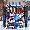 Sunset Drive Snoopy Cartoon Print blanket Flannel Blanket Soft Cozy Plush Throw for Sofa Bed Lightweight Home Decoration