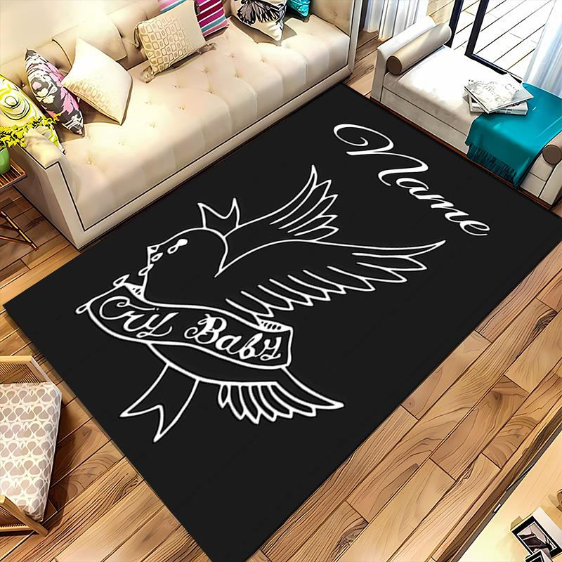 Benutzerdefinierter Teppich 'Lil Peep Area Rug' - Perfekt für Küche, Bad, Waschküche, Große Größen verfügbar, Geschenk für alle Jahreszeiten