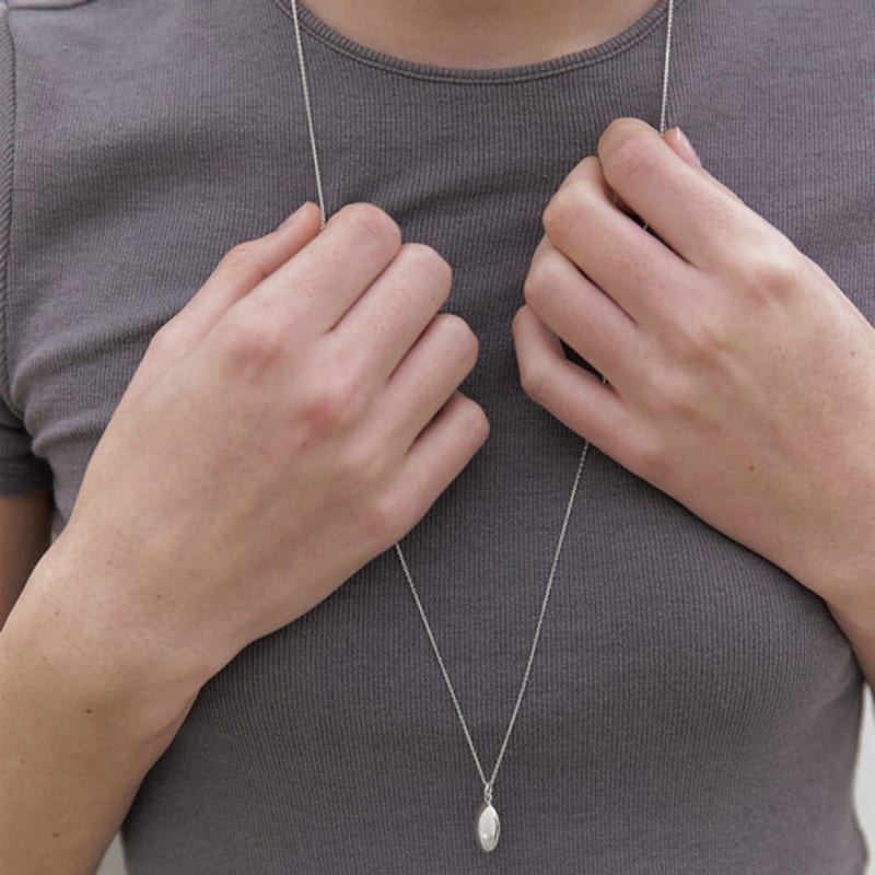 Mimesi Lunar Drop Long Necklace