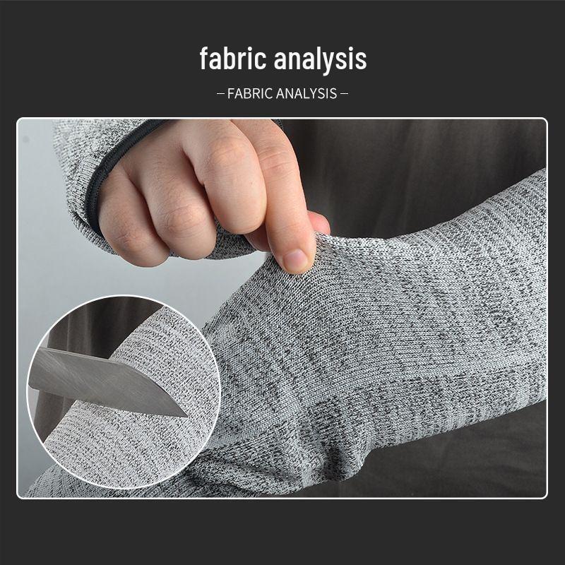 Level 5 Cut-Resistant HPPE Arm Sleeves with Thumb Hole - Scratch-Resistant Protective Guards