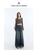 Gedijie Spring Wide Leg Trumpet Jeans for Women