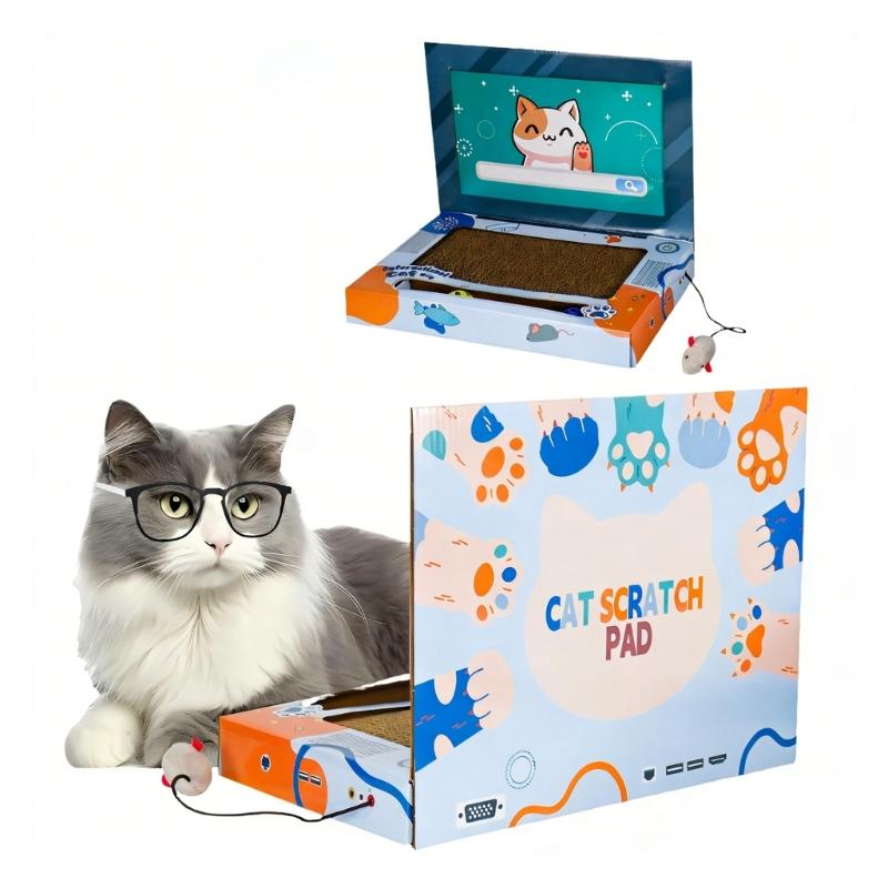 Funny Notebook Cats Scratcher Interactively Computer Styles Cats Scratching Pad for Kittens And Cats 1