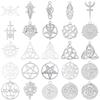 Silver Color Satan Charm Pentagram Star Moon Accessories Witch Celtic Knot No Fade DIY Stainless Steel Charms For Jewelry Making