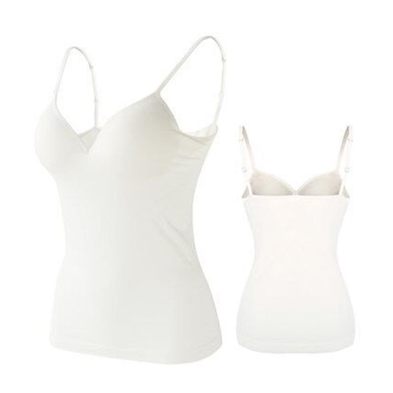Women's Tank Top with Chest Pad All-in-one Vest No Underwire Free Bra Suspender Vest Female