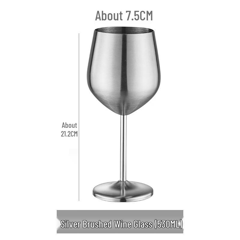 Shangqi Brushed Stainless Steel Stemmed All-Purpose Glass