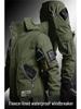 Herr 2024 Grön Taktisk Softshelljacka - Vinter Slitstark Militär Arbetskläder Set