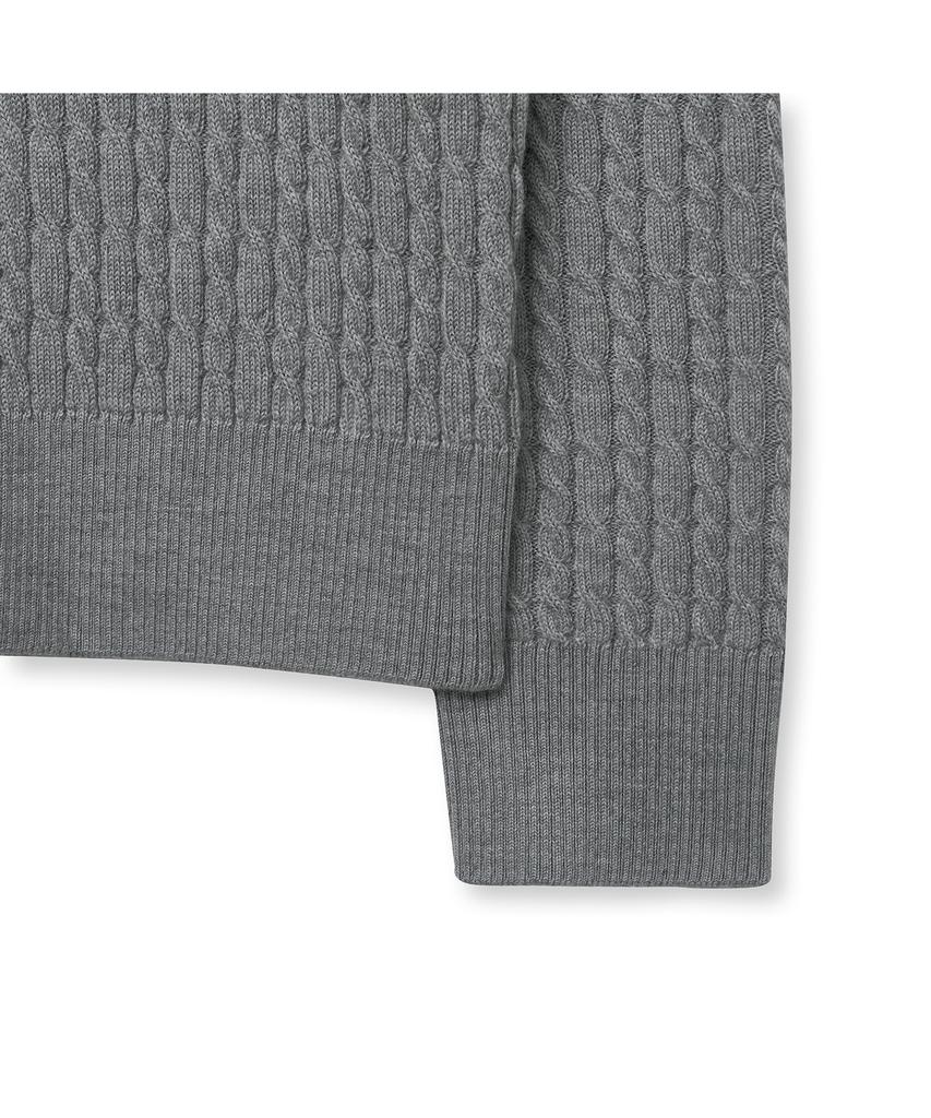 IOLO Cable Mock Neck Half Zip-Up_Gray