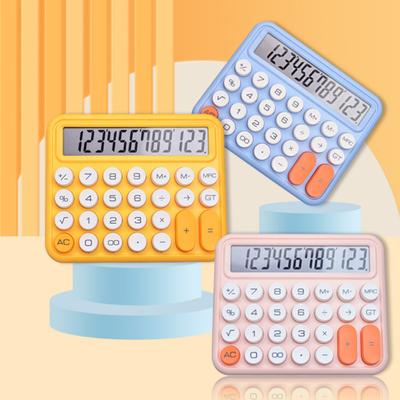 Mechanical Calculator 12-digit with Large LCD Display Convenient Precise Big Round