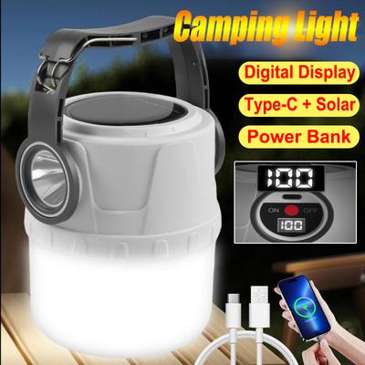 New Ball Bubble Lamp Home Rechargeable Digital Display Emergency Portable Light Outdoor Dual Light Source Street Light Tent Camping Light