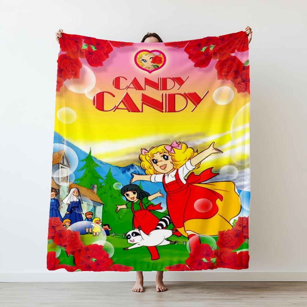 130cm×150cm Candy Candy Anime Blanket Kawaii Japanese Anime Blankets Movie Funny Throw Blankets for Home Hotel Sofa Bedspread
