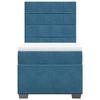 Maison Exclusive - Sommier à lattes de lit avec matelas bleu 90x190 cm velours