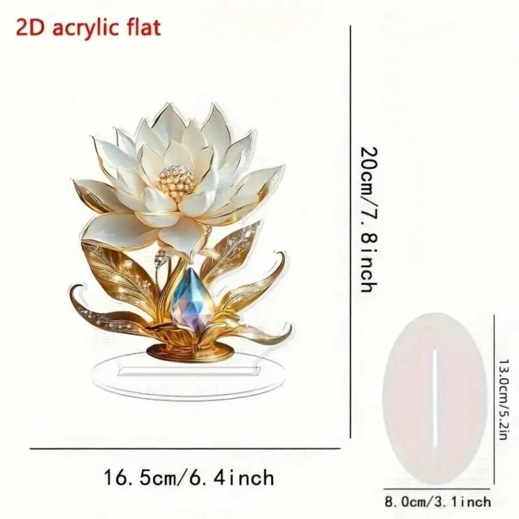 Flower Plaque Lightweight Display with Stand Base Acrylic Plaque Sign Tabletop Sign Table Centerpiece for Party Supplies Desk