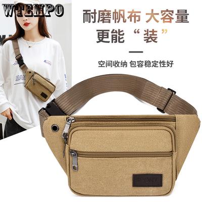 Bolsa de Cintura de Grande Capacidade Bolsa de Peito de Lona Masculina Bolsa Esportiva ao Ar Livre de Grande Capacidade para Homens e Mulheres
