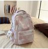 Schoolbag New High-value, Fresh and Sweet Literary Tie-dye Backpack, Lightweight Spring Outing for Junior High School Students, Mountaineering 