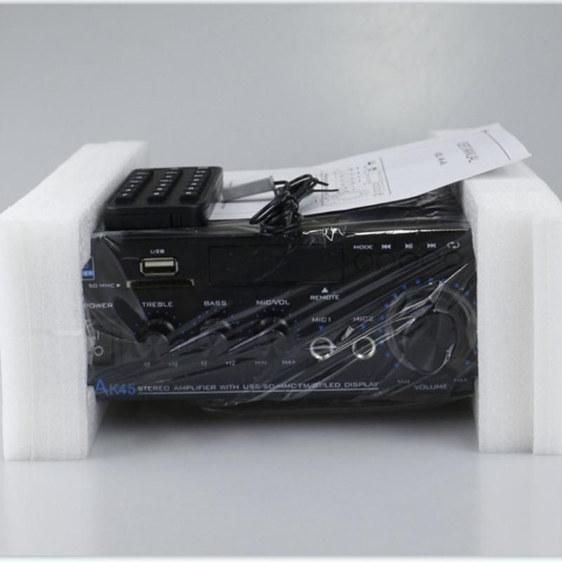 AK45 Two Channel Digital Amplifier Bluetooth HIFI Audio Stereo Power Amplifier Home Karaoke Subwoofer Sound System