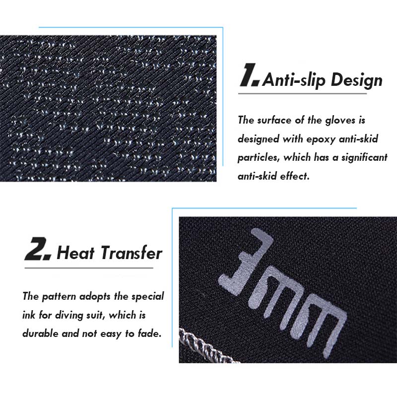 3mm Neoprene Wetsuit Gloves Spring Summer Warm Swimming Diving Surf Gloves