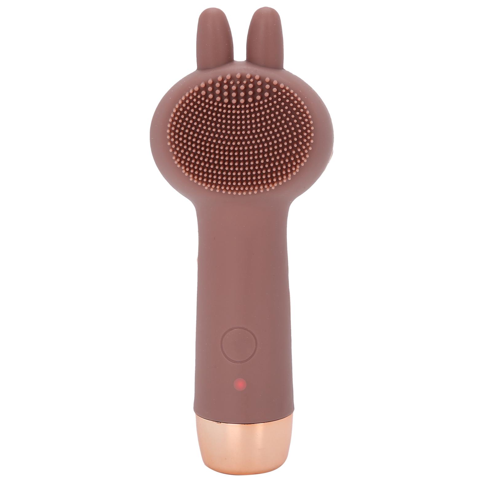 

Силиконовая щетка для умывания лица Электрическая Водонепроницаемая Удаление черных точек Очищающее средство для умывания лицаКоричневый коричневый