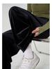 Spring Women's Retro Velvet Wide-Leg Pants - Loose, Casual, High-End, 400g