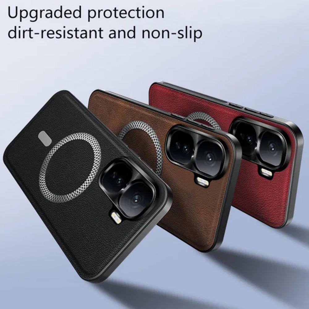 Retro Leather Magnetic Phone Cases For Vivo iQOO Neo 10 Neo9 Neo 8 Neo7 Coque Business Metal Camera Protection Shockproof Cover
