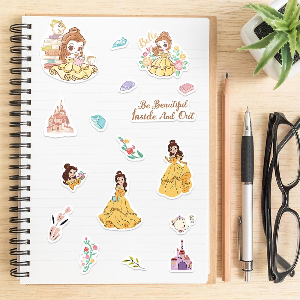 816Sheets Disney Princess Series Puzzle Stickers Cute Snow White Rapunzel Diy Assemble Jigsaw Decals For Suitcase Guitar Laptop