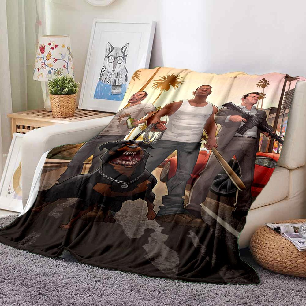 Urban Gangsters Flannel Blanket Throw Blanket Soft Warm Sofa Bed Camping Home Decor Unique Christmas Gift C9211715
