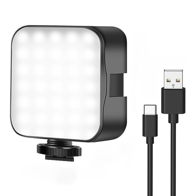 New Rechargeable 6111K LED Video Light Mini Camera Light Fill Lamp Portable Photography Lighting for Vlog Live Streaming DSLR