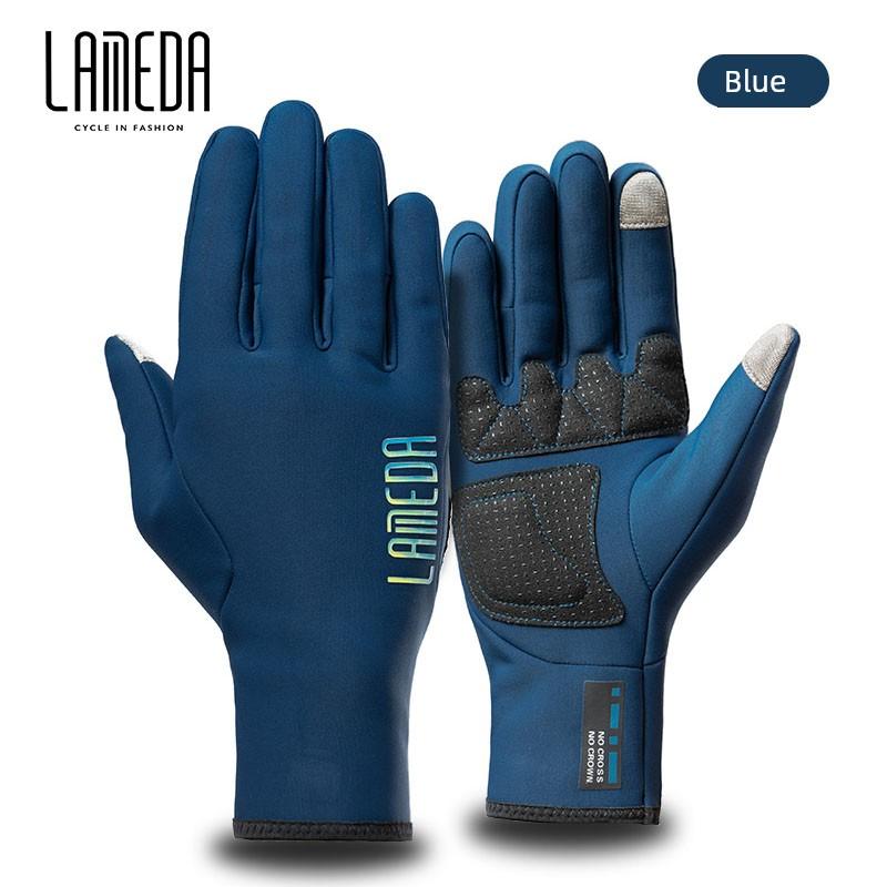 Lameda Winter Windproof and Warm Touch Screen Cycling Gloves Full-Finger Mountain Road Cycling Gloves for Men and Women 6097