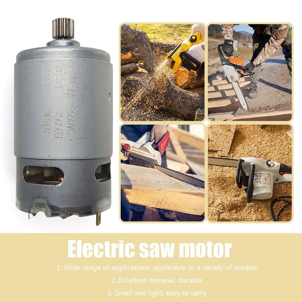 21V Mini DC Motor 14 zubů Mikro motor 28000 ot./min Průměr ozubeného kola 8,2 mm Příslušenství pro elektrické nářadí pro 550 Motor Lithiová řetězová pila