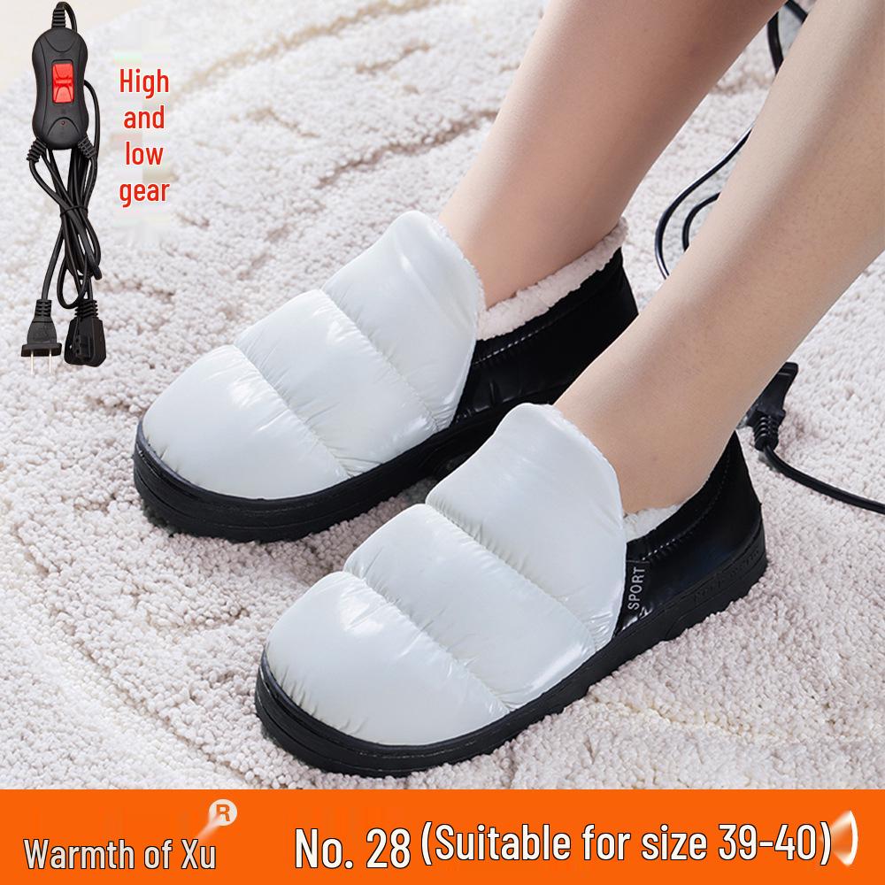 Damen Beheizbare Hausschuhe zum Gehen - Wiederaufladbare Winter Büro Fußwärmer
