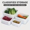 9pcs fridge storage boxes with lids stackable with drain tray for fruits, vegetables, suitable for camping and dining