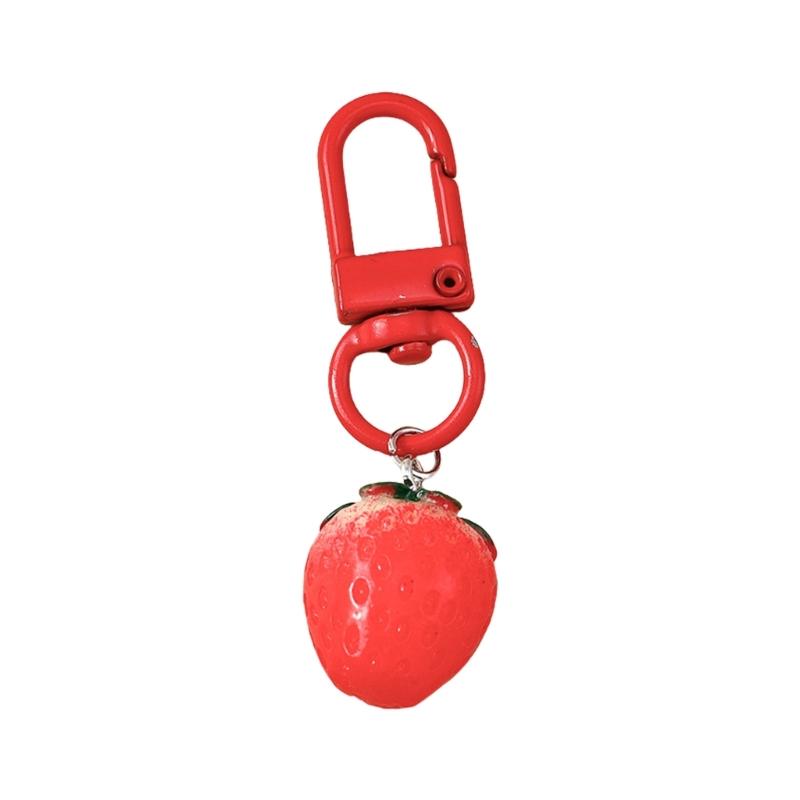 Stabiler Legierungs-Frucht-Schlüsselanhänger Acryl-Material Schlüsselring Für den täglichen Gebrauch Stilvolles Geschenk für Frauen Mädchen