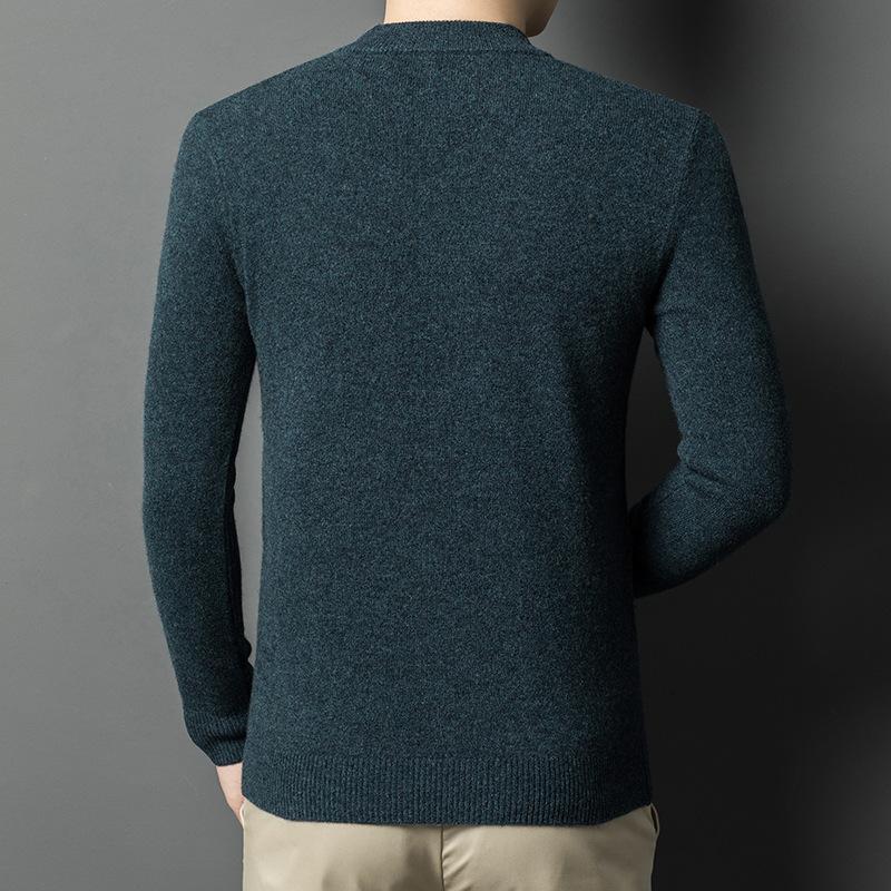 Men's Sweater High-end Casual Semi-turtleneck Winter Bottoming Knitted Sweater Sweater