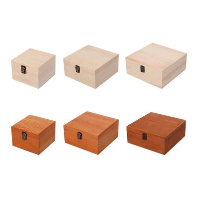 Wooden Storage Box Trinket Box Treasure and Gift Box Vintage DIY Rustic Container Organizer for Home Decor Trinket Art Hobbies