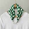 Women's Magnetic Buckle Silk Scarf - Fashionable Neck Protection for Spring, Summer, and Autumn