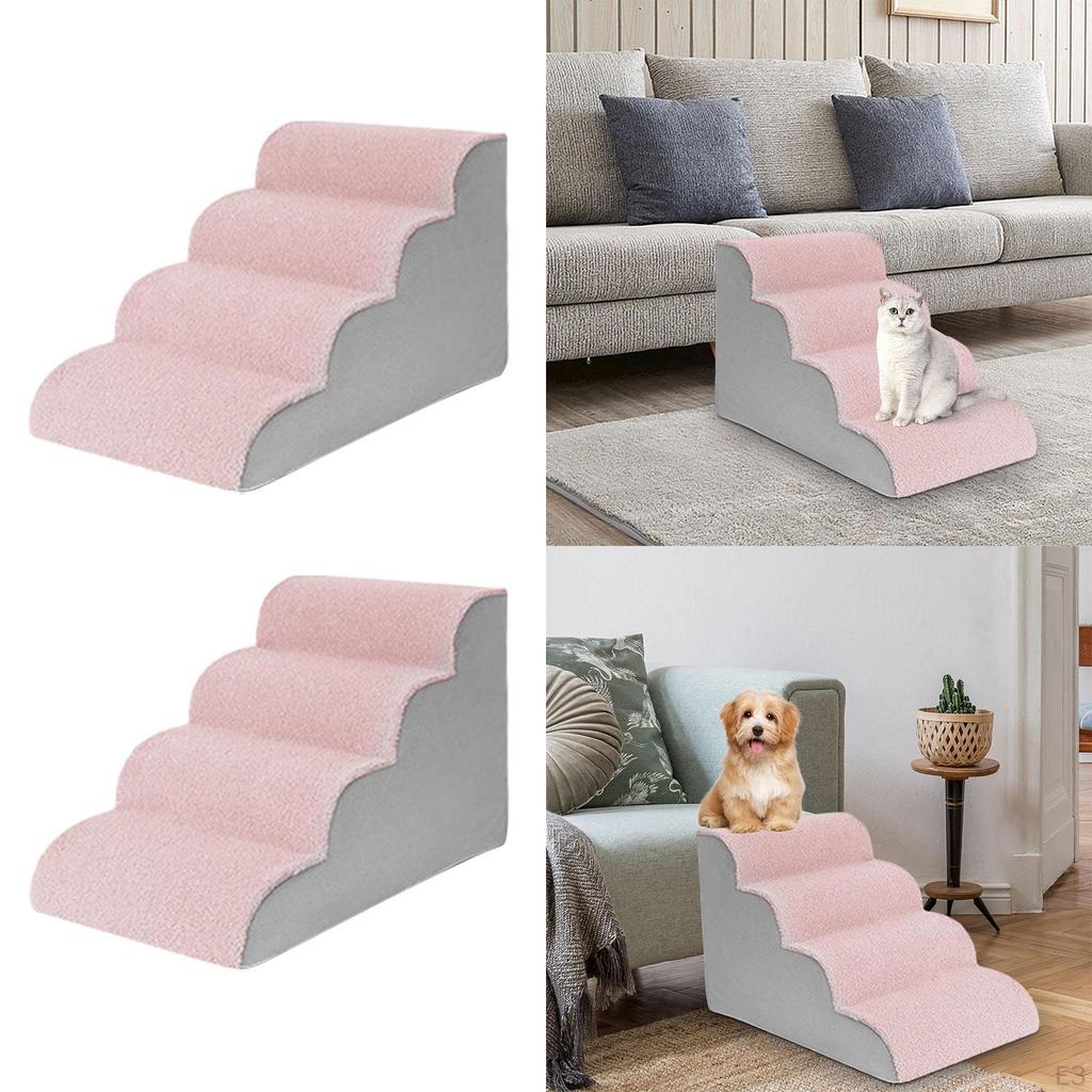 Pohovka pro psa Rampa Pohovka Schodiště 4 kroky Lehká Stabilní Měkká Pohodlné Potřeby pro domácí mazlíčky Tvar s jemným sklonem