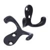 10Pcs Coat Hooks Small Double Prong AntiRust Sturdy   Convenient Wall Mounted Tiebacks for Coat Clothing Keys(Antique Brass Plating )