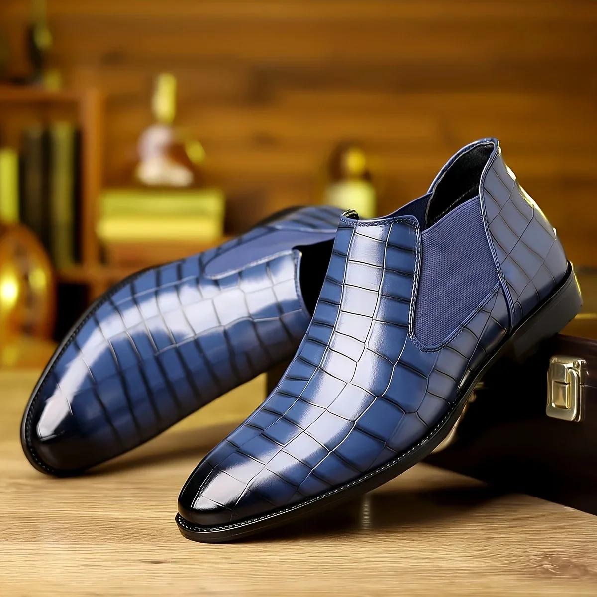 Causal Business Gray Men`S Chelsea Boots
