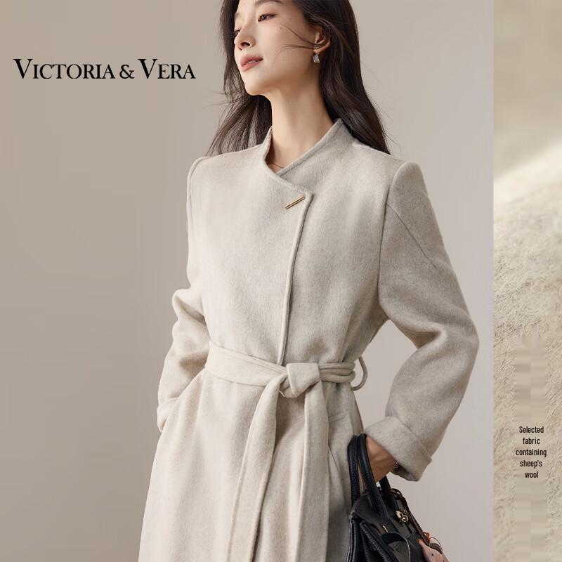 

VICTORIA&VERA Женское пальто-оверсайз из смесовой шерсти с поясом XL