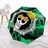 One Piece Skull Automatic Folding Umbrella, Self-Opening/ Closing, Durable Windproof Travel Umbrella for Outdoor Adventures A0826005