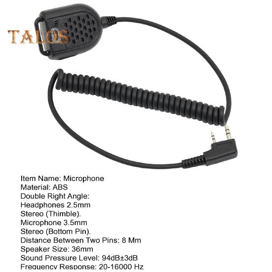 Microfono altoparlante da spalla a LED PTT per interfono vocale Microfono walkie-talkie portatile per 5R 888S Microfono sensibile Audio Livello di pressione sonora stabile