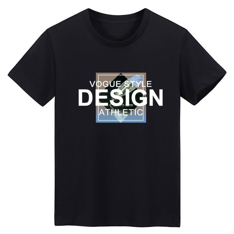 Men Urban Retro Number Print T‑Shirt Short‑Sleeve Crew Neck Casual Daily Summer Loose Tee