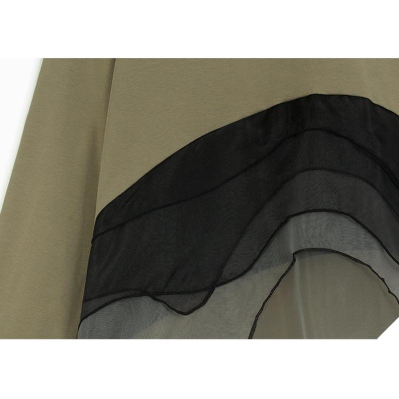 Xitao Lässiges Relax Damen Unregelmäßiges T-Shirt Top GJ1237