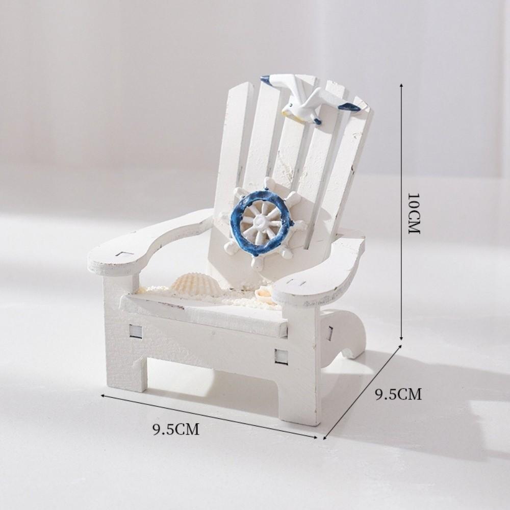 Mediterranean Style Beach Chair Figurines Mini Chair Decoration Ornaments  Photography Props