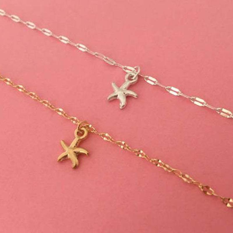 Stylish Starfish Metal Chain Anklet - European & American Summer Fashion