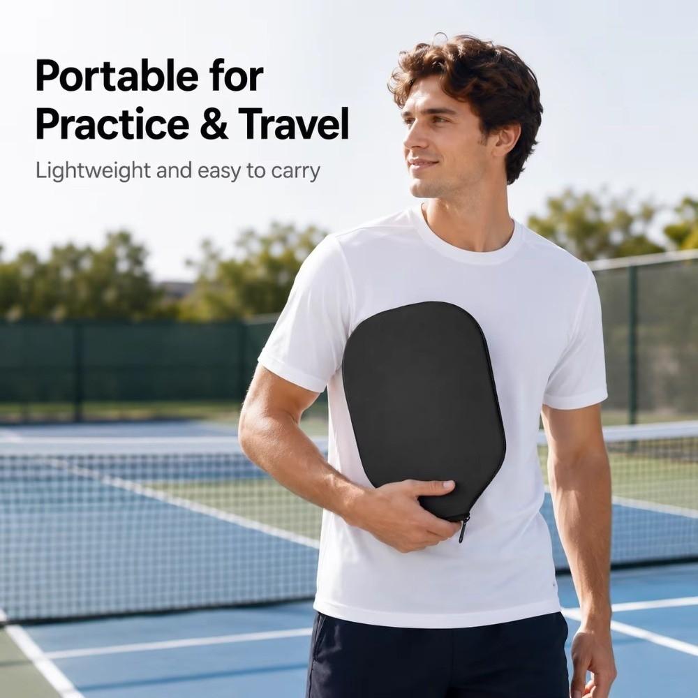 With Zipper Pickleball Paddle Cover Soft Texture Pickleball Racket Bag  Portable Use