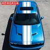 BBQ1 Para Dodge Challenger SXT RT Rally Estilo Corrida Kit de Faixas Automotivas Decalques de Vinil Capô Teto Porta-malas Traseiro Adesivos Acessório de Tuning para Carro