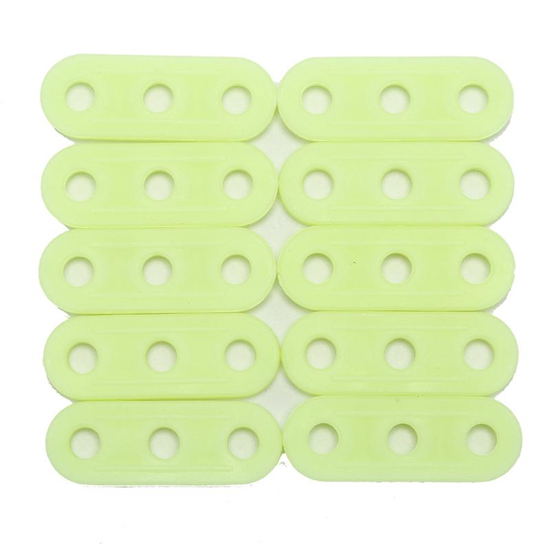 10Pcs Green Outdoor Luminous Rope Buckle Tent Wrench Buckle Safety Alert Buckle